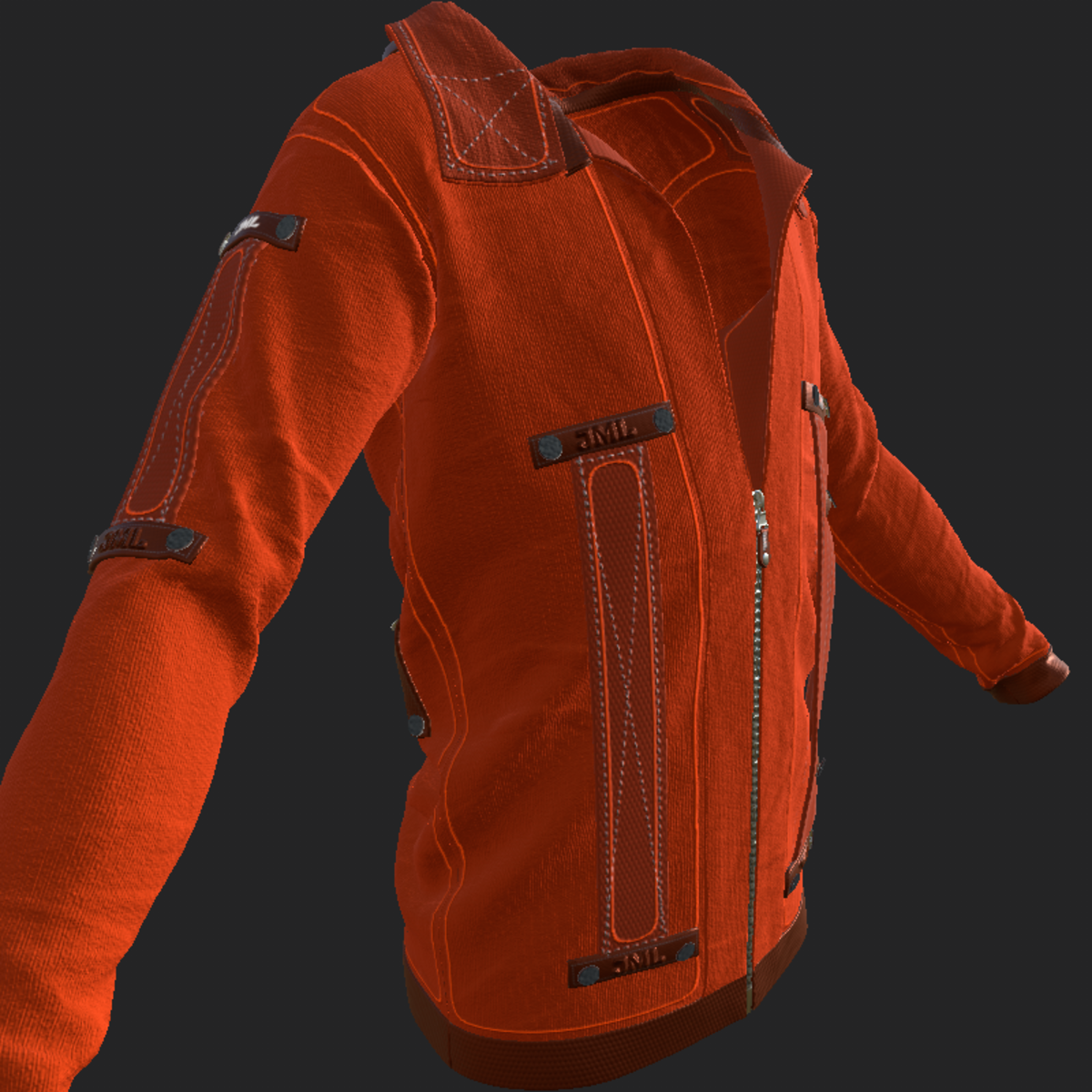 SHUAN JACKET_ EMISSIVE ORANGE