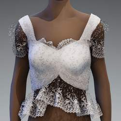White lace peplum top