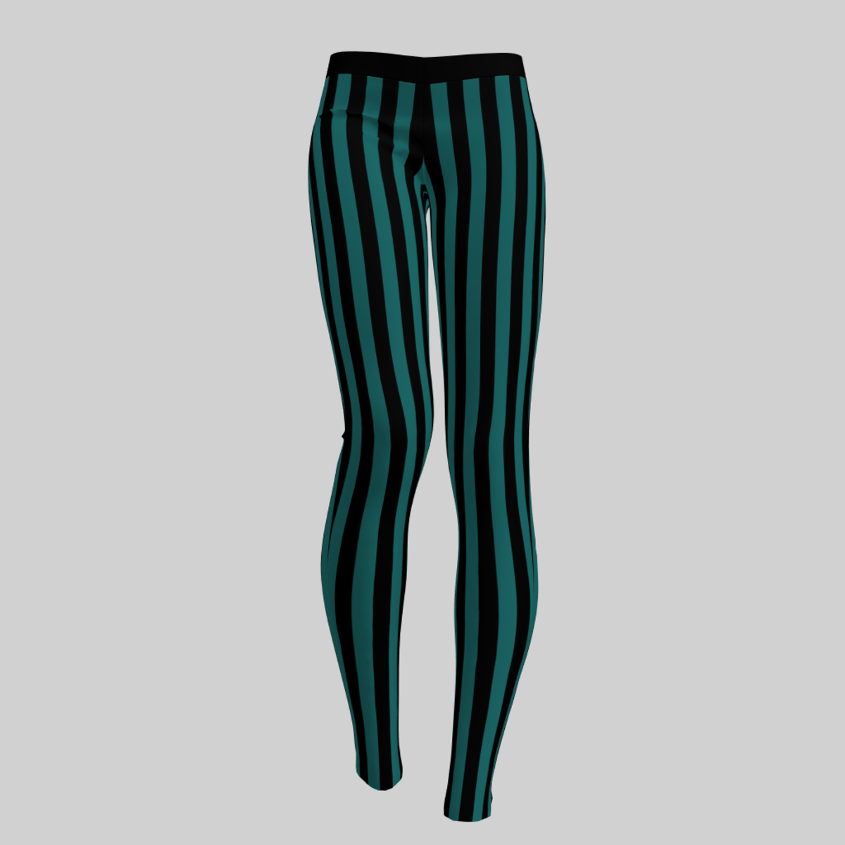 Leggings Maddy Stripes Black & Emerald 2.0