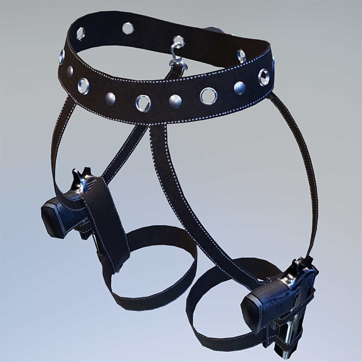 TKA Thigh holster and guns Brown for women