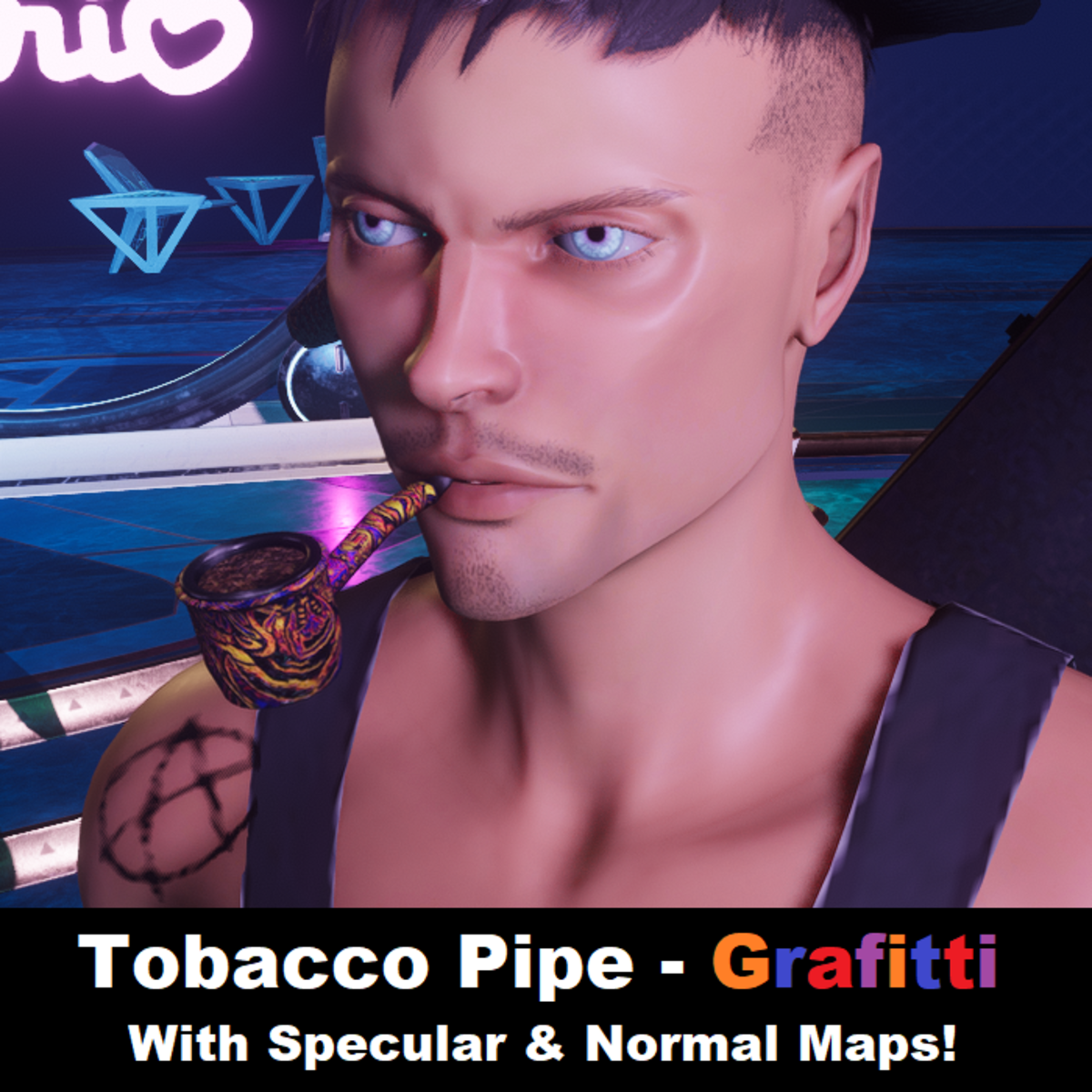 Tobacco Pipe - Grafitti