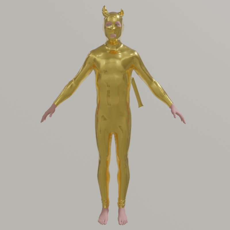 Gold gimp suit (male)