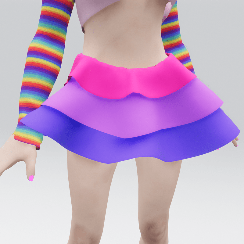 Layered Neon Skirt 01