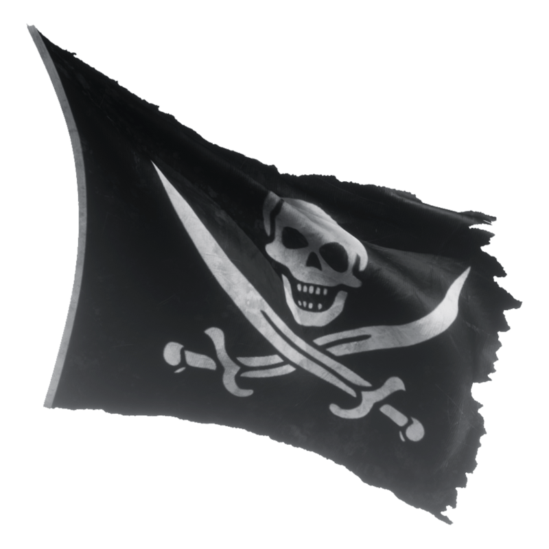Pirate Flag 01 Blowing 01