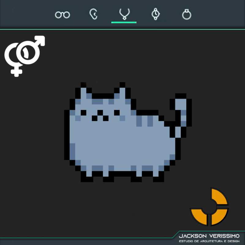 Animated Sticker Cat 8 bit