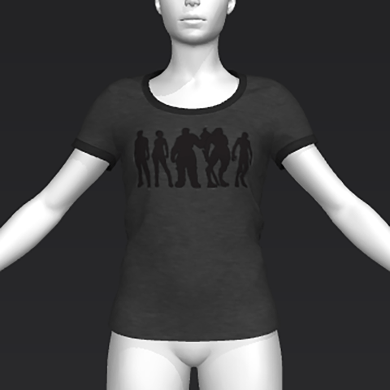 Ready Player One: Lineup T-Shirt (Grey) (W)