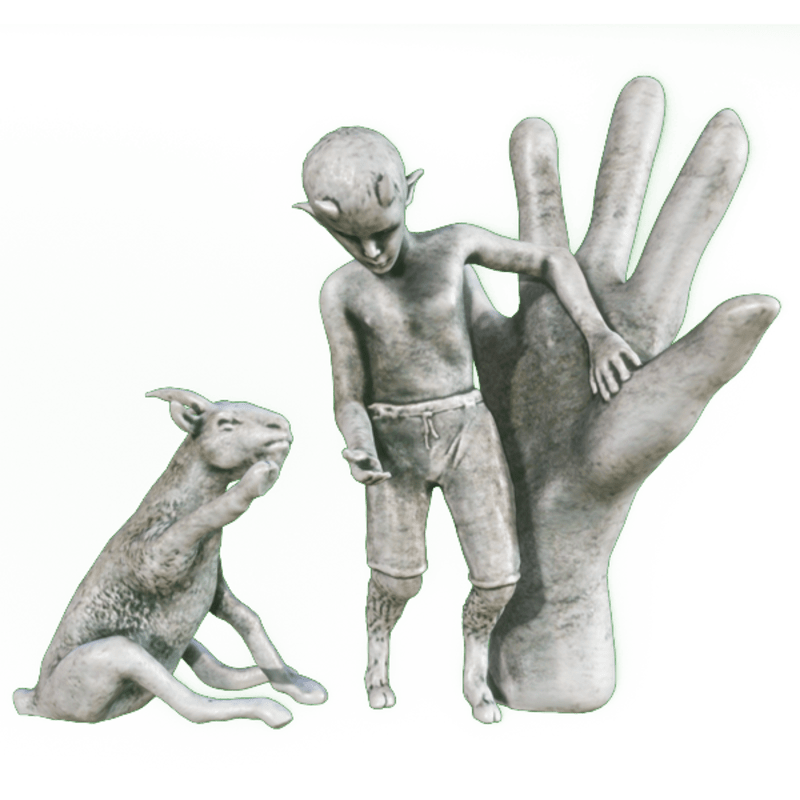 Statue : Goat and Faun