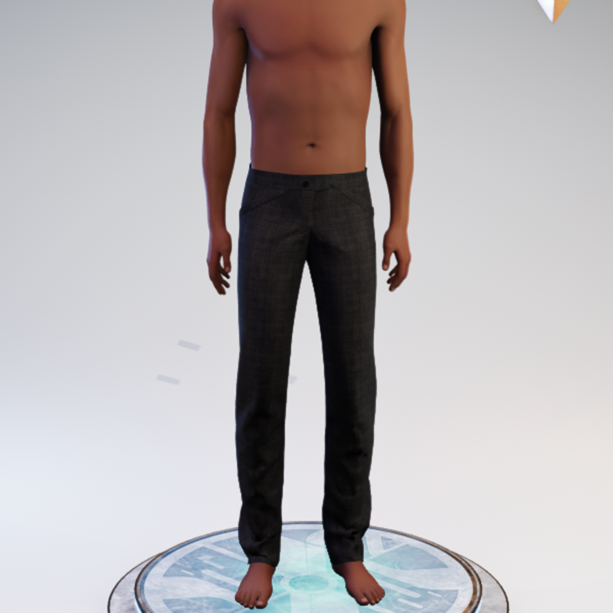 Faux-pocket Slacks - Black Plaid