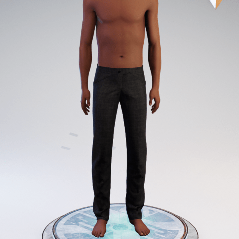 Faux-pocket Slacks - Black Plaid