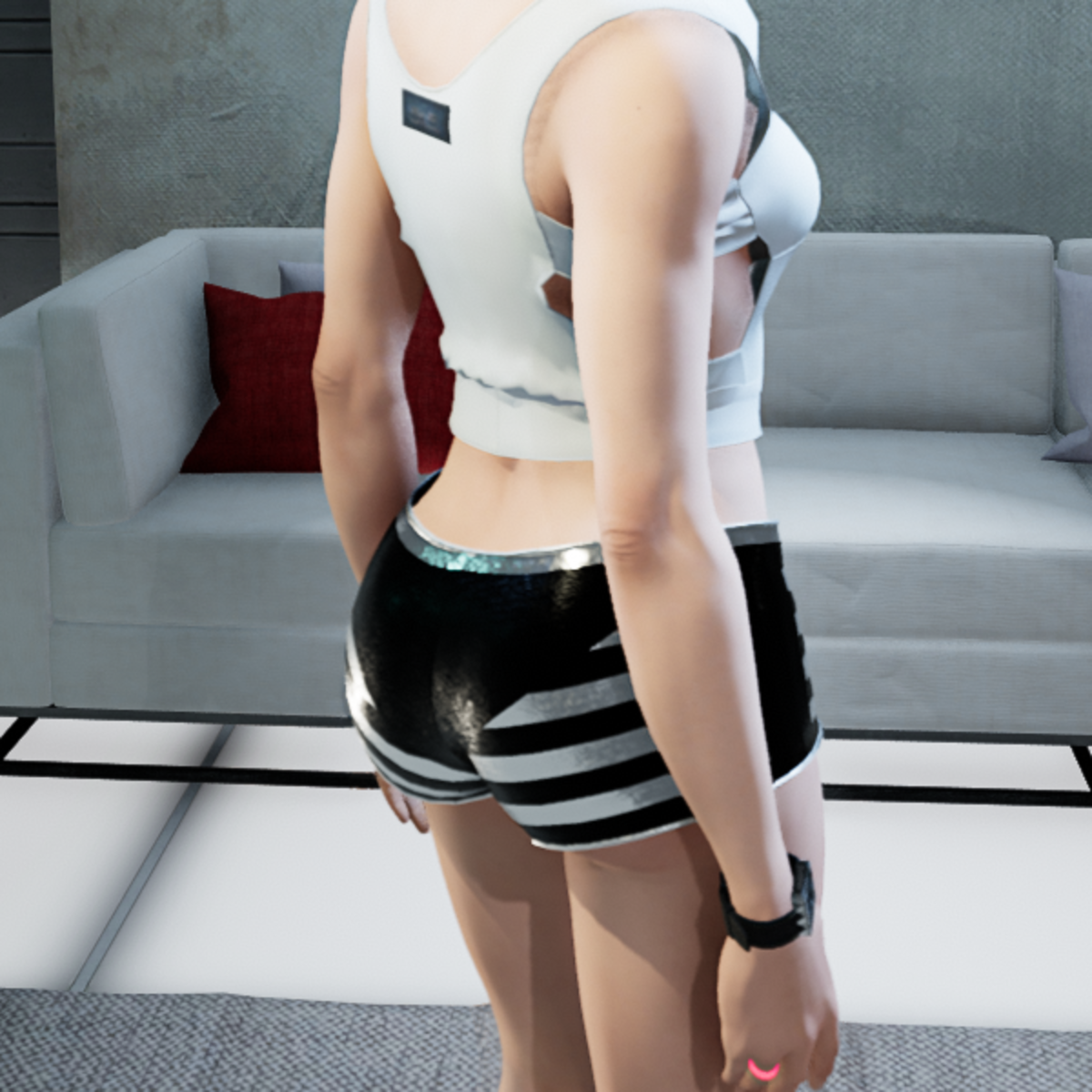 Short met black silver