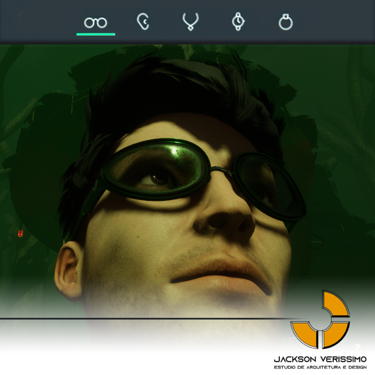 Janeiro Glasses- Green Aluminium