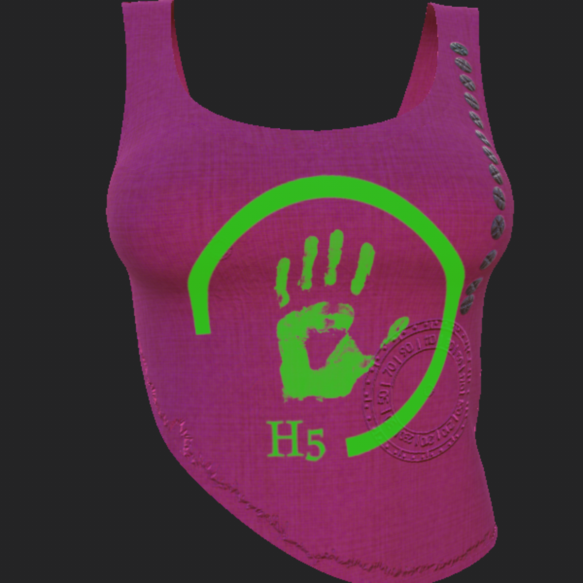 H5 shirt fuccia green