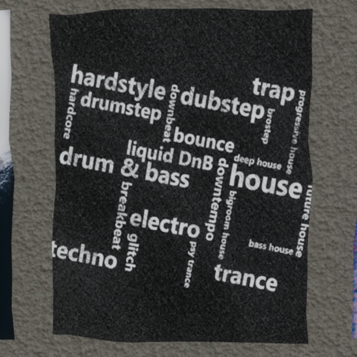 edm genres wall poster