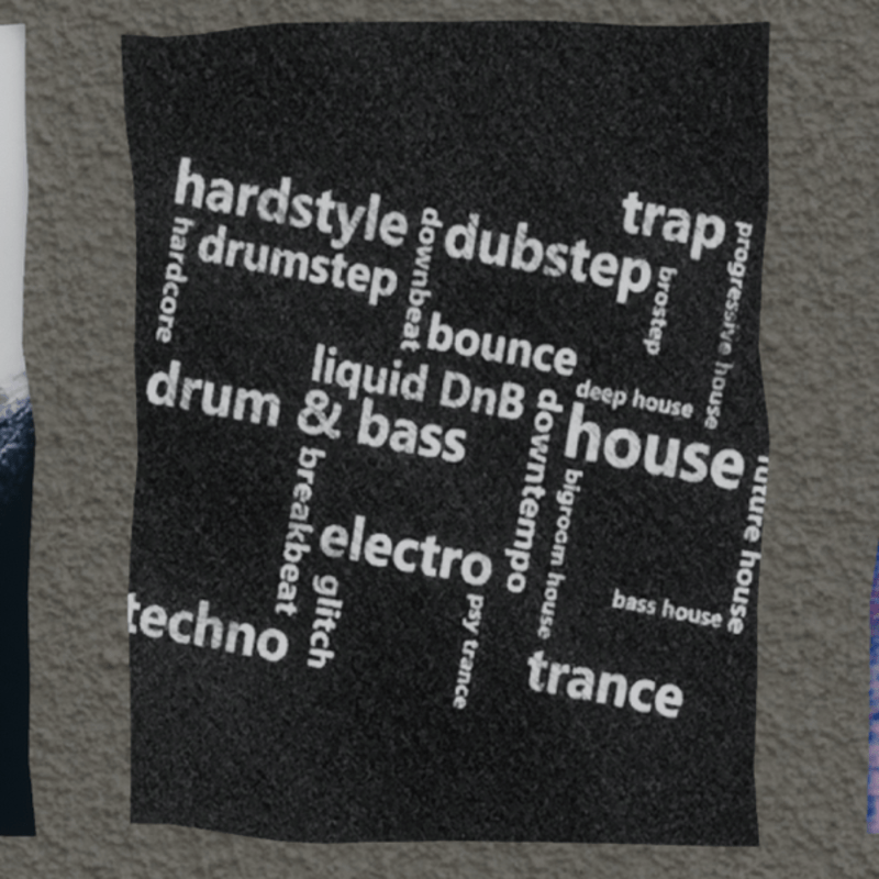 edm genres wall poster