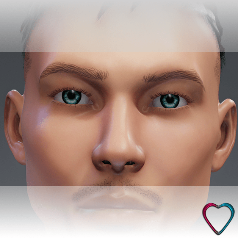 Realistic Men Eyes - Laggon Blue
