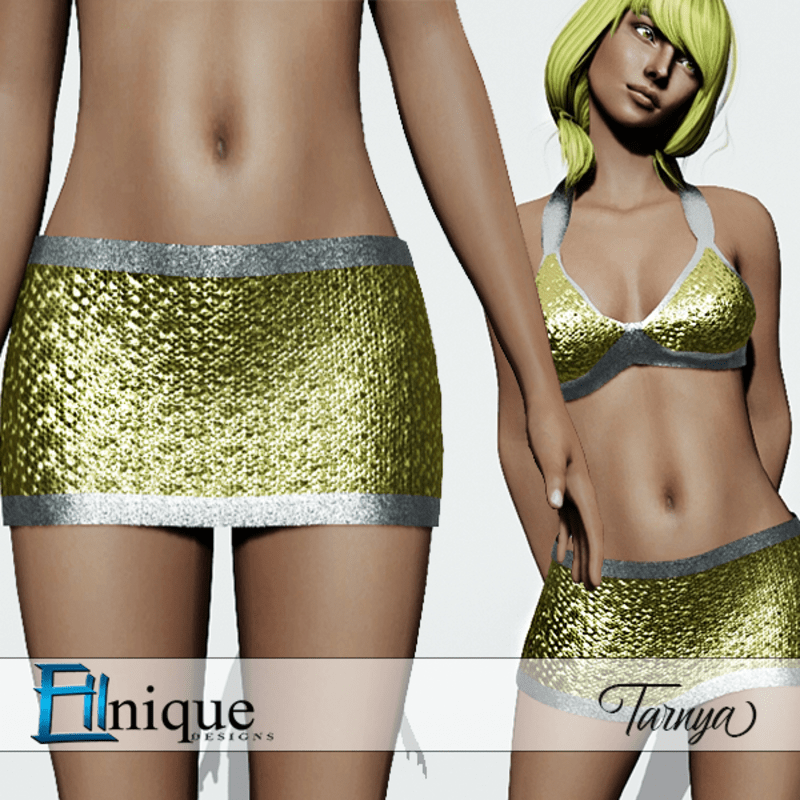 Tarnya Gold Clubbing Sequin Skirt