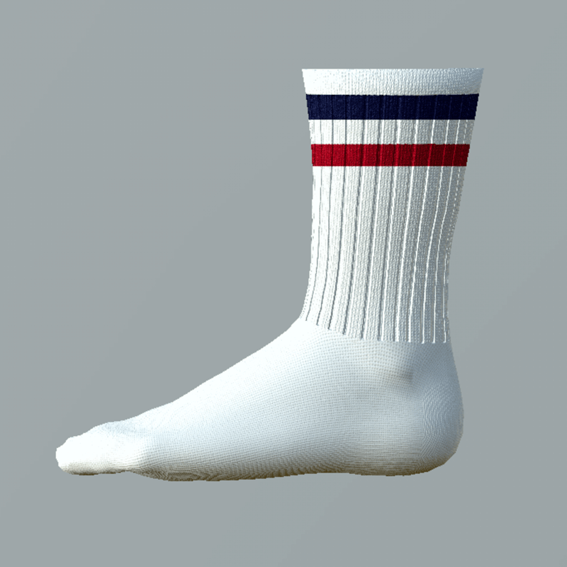 Tennis-Socks retro blue-red_man