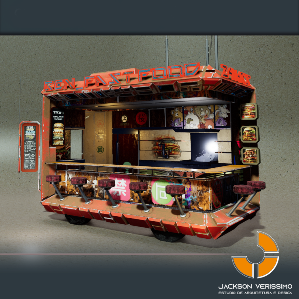 food truck model cyber 1- RED