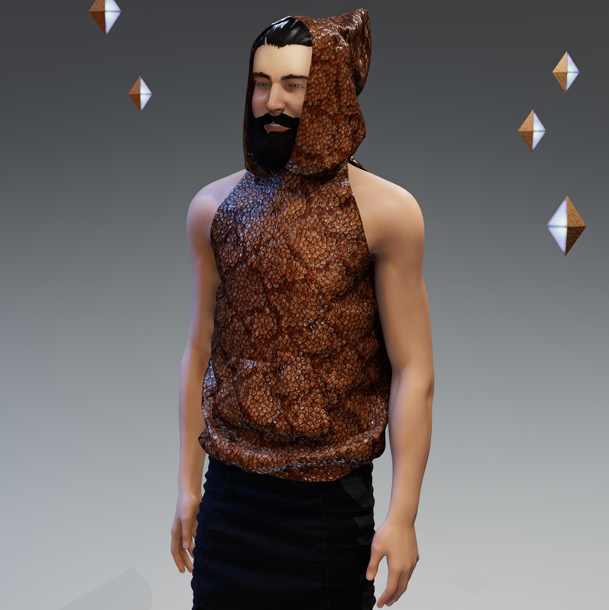 ‘Headspace’ Abstract (ζ) Sleeveless Hoodie - Unisex