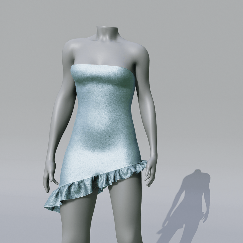 SUZY Aqua Asymetrique Dress