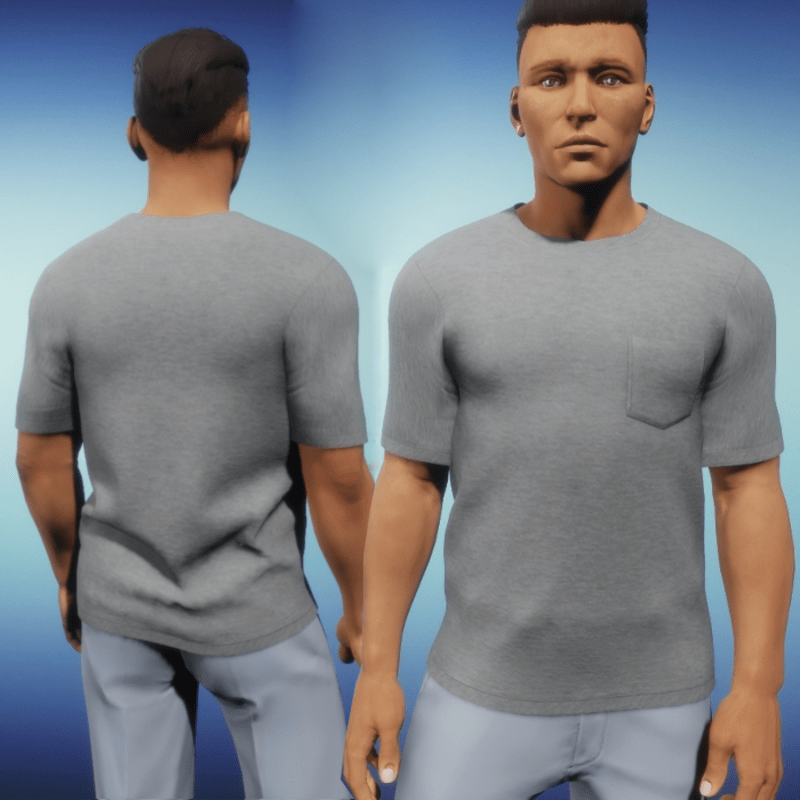 Mens One Pocket Tee - Grey