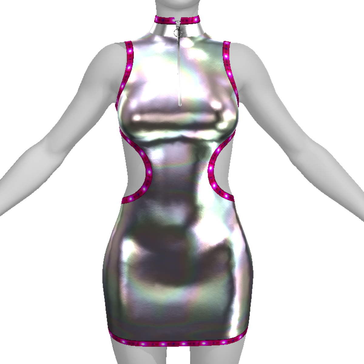 AV2 - Hologram Dress with Led Lights Animation