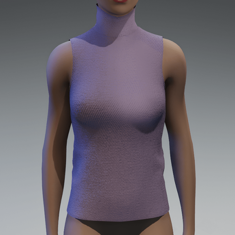 Grey lavender turtle neck top