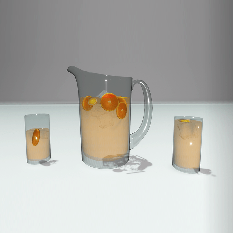 Jug and glasses with juice