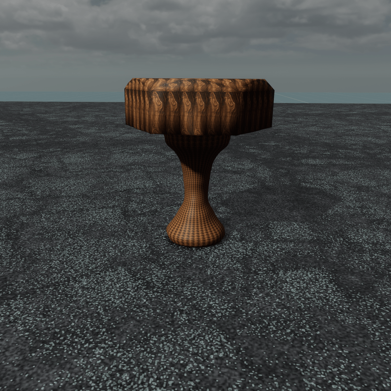 Sculpted Table Walnut