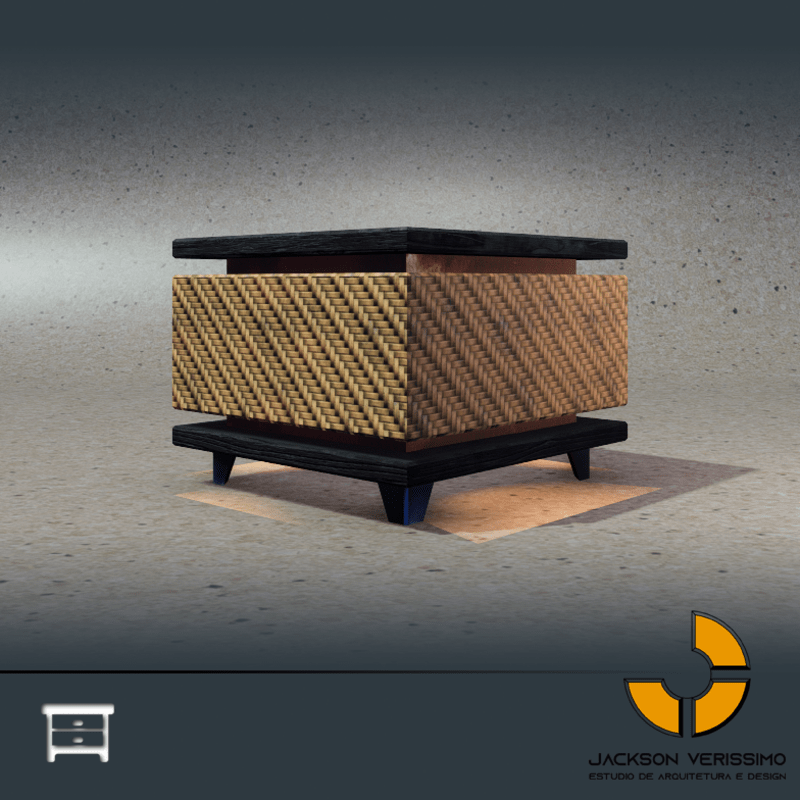 Bedside Janeiro -Wood 3 Black