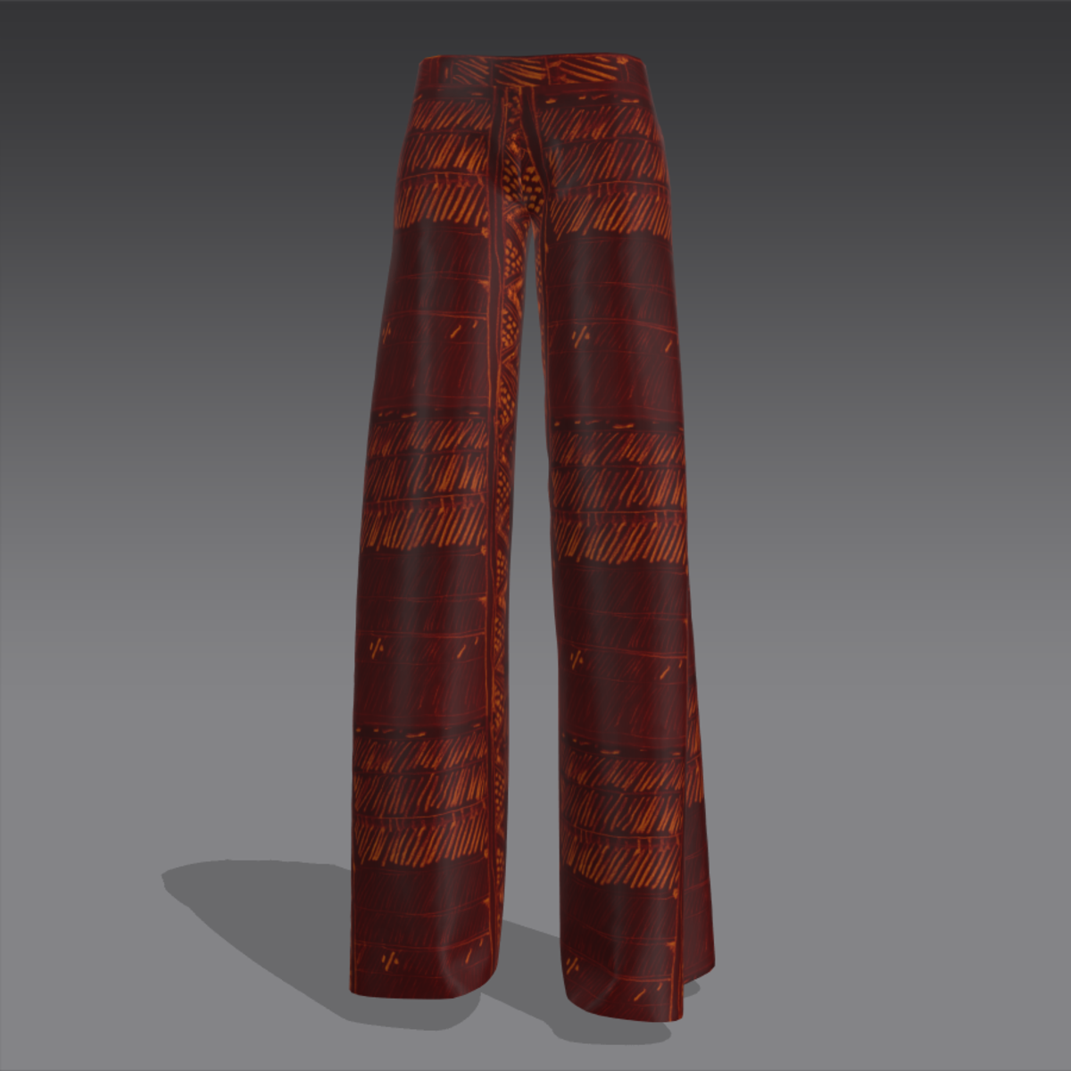 Palazzo Pants african red print