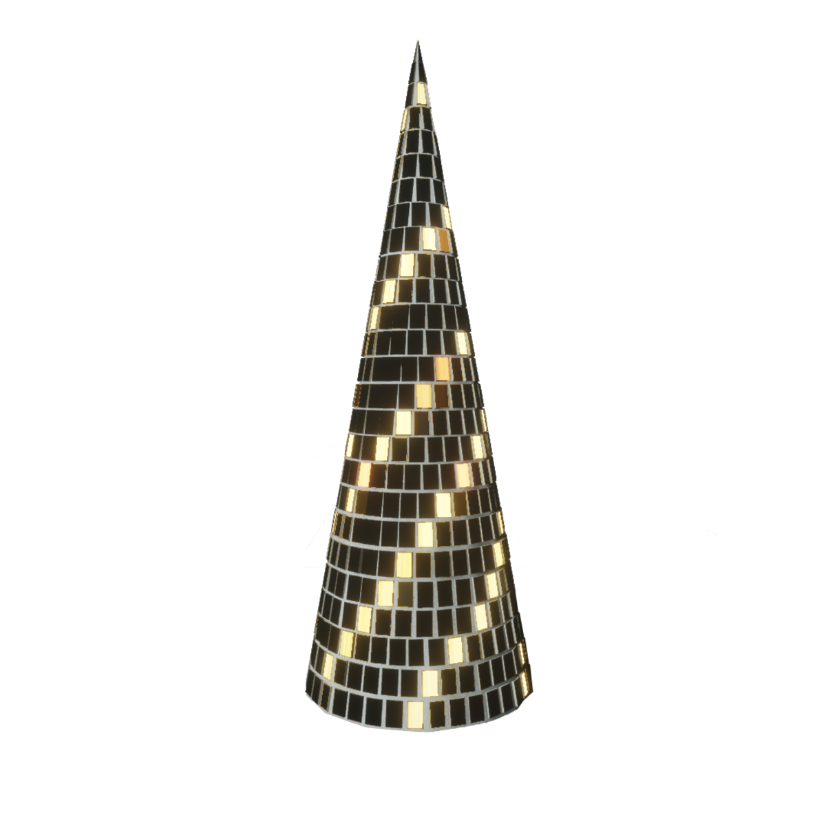Disco christmas tree black - golden