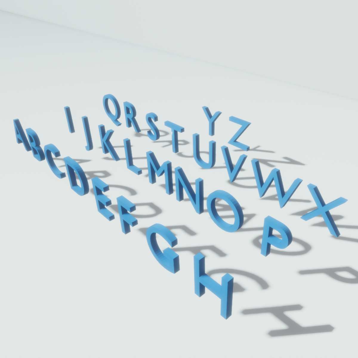 3D Alphabet Letters (seperated)