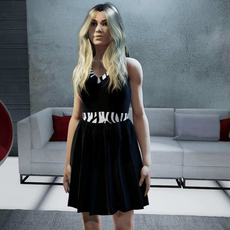 Black Zebra Dress by ACpixl