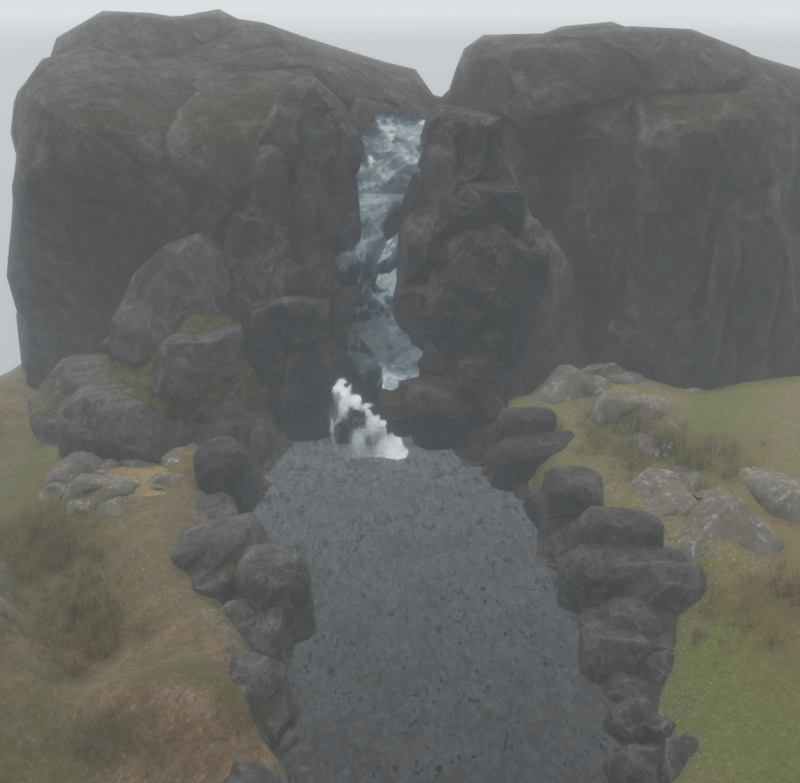 Animated moving waterfall with sound