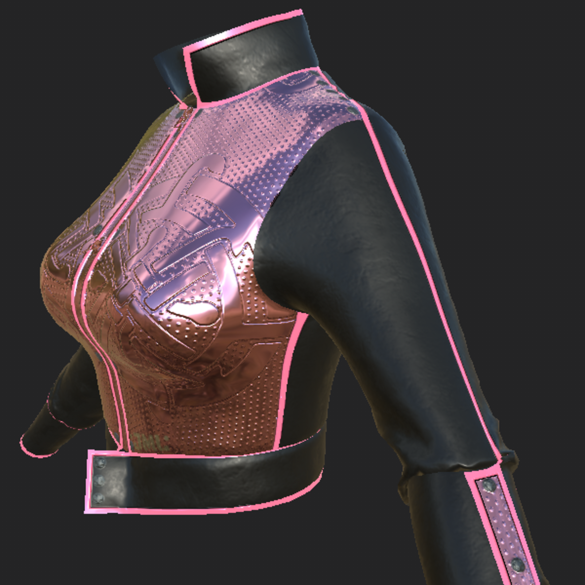 AJI JACKET_ PINK EMISSIVE