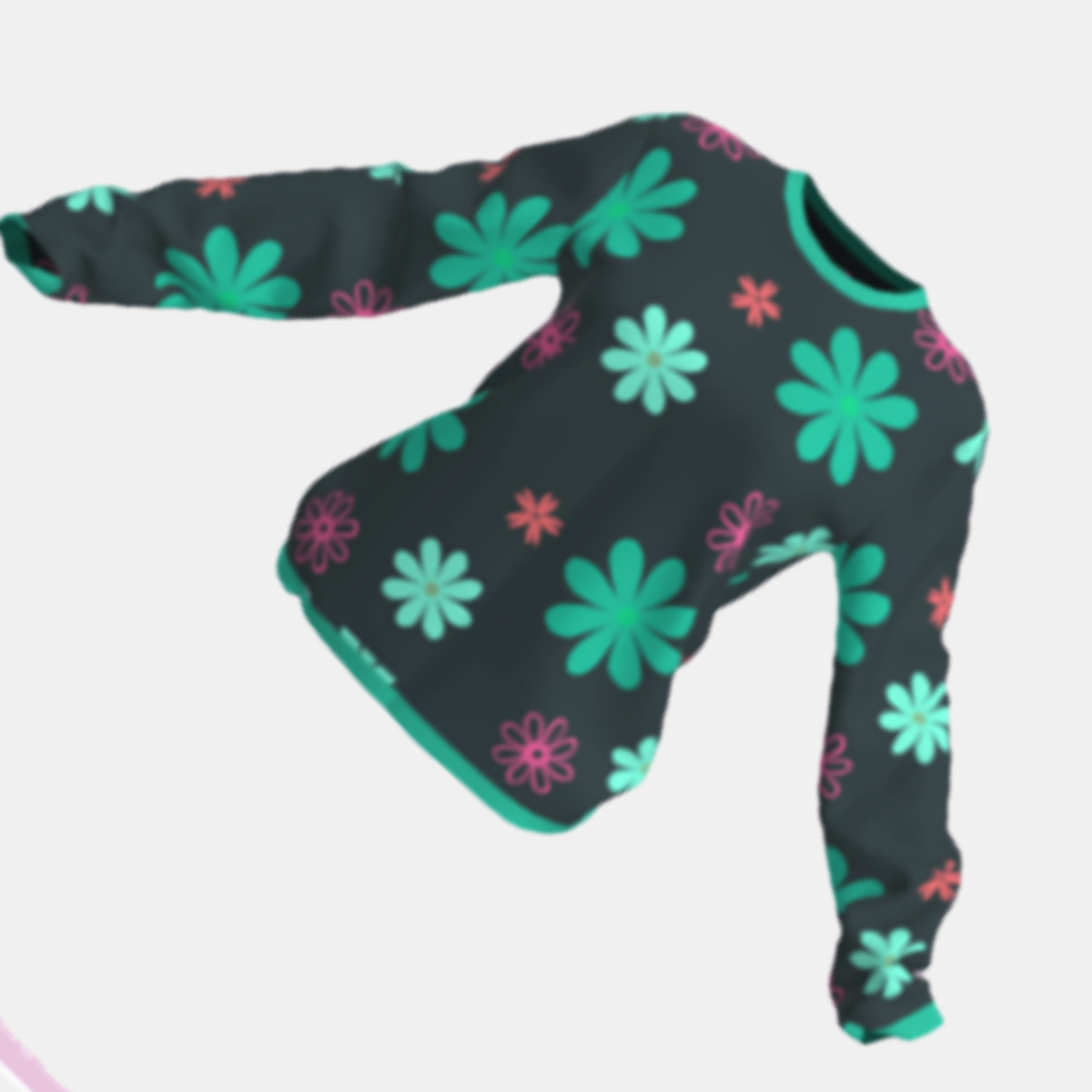 Autumn Sweater (green flowers)