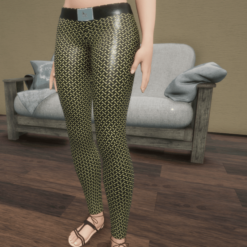 Leggings gold black