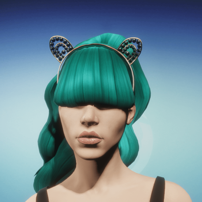 Pearl Headband Ears Gold-Black