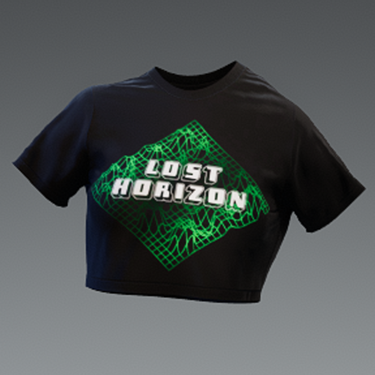 OG Unisex Lost Horizons Green Grid Croptop