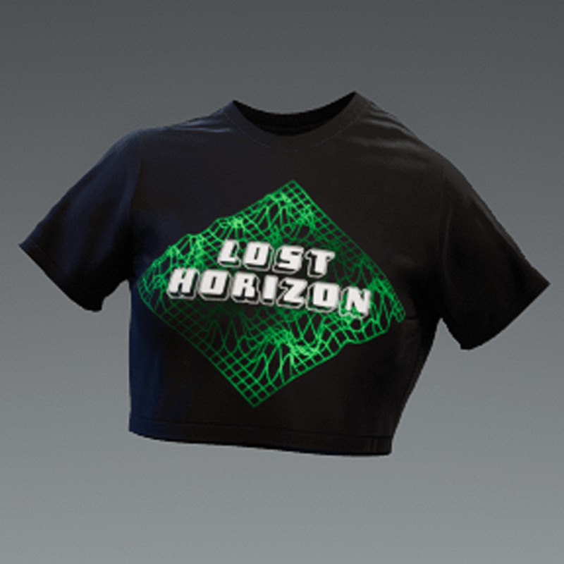 OG Unisex Lost Horizons Green Grid Croptop
