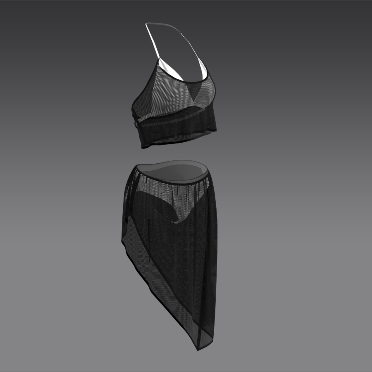 Undies Fishnet white black