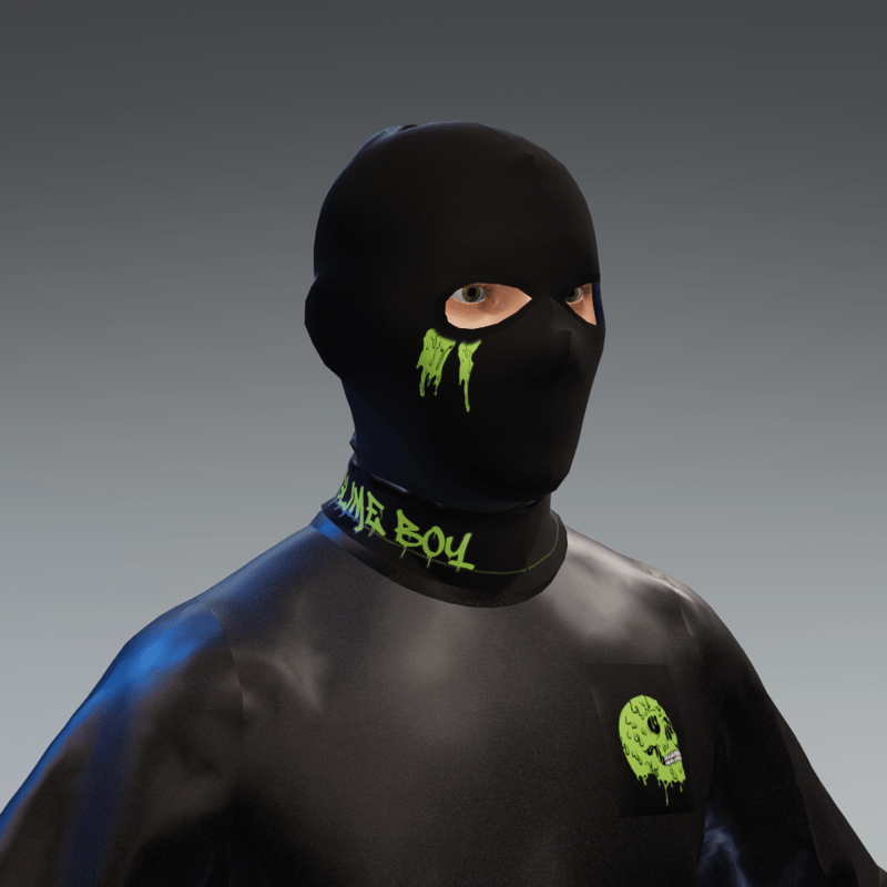 Black Ski-mask Green Slime