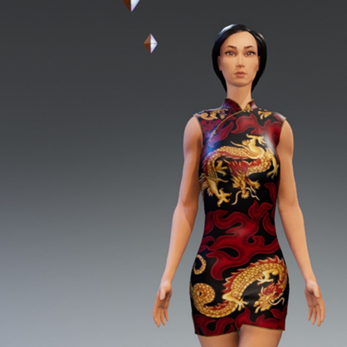 Chinese Satin Dress #1