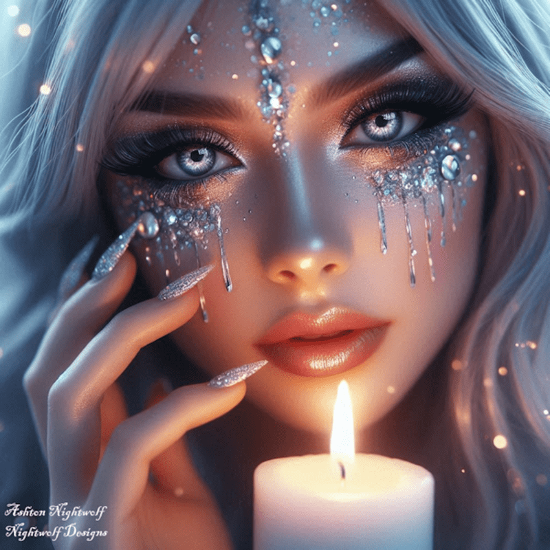 ND Female With Glitter Makeup