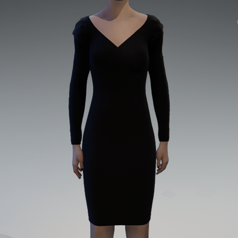 Long sleeve black dress