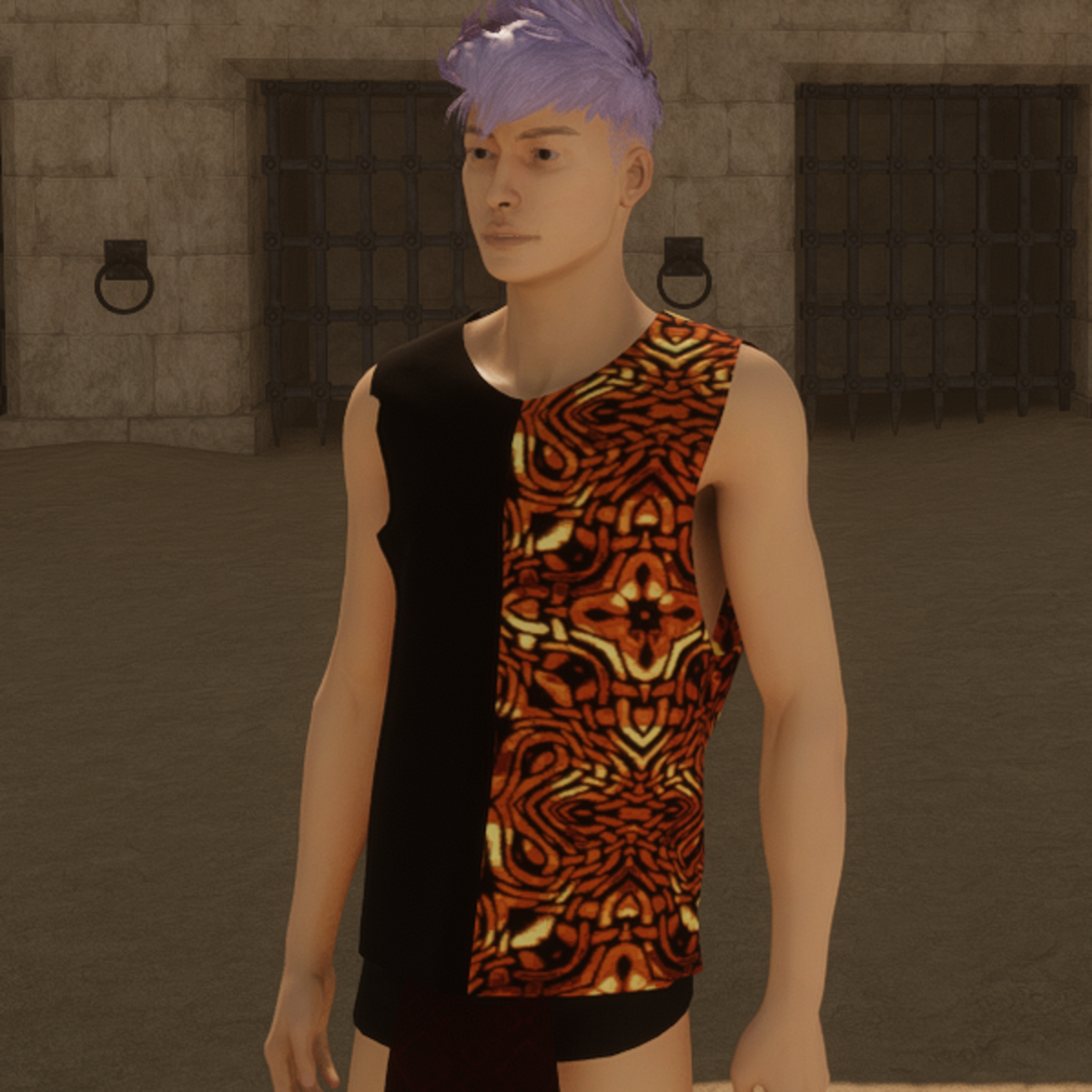 Muscle Tee (black & gold)