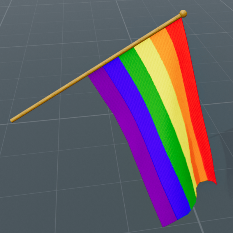 Pride flag, tilted, animated