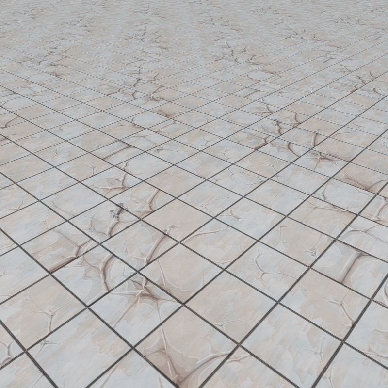 White Marble Grid Tiles