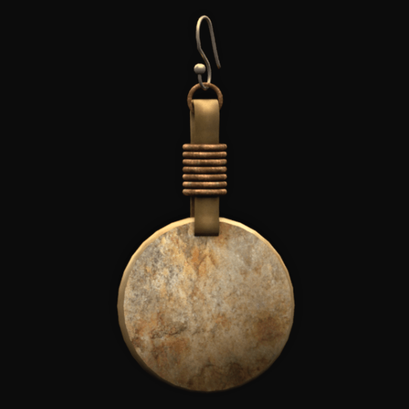 Disk Earrings Copper